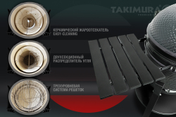 Гриль керамический TAKIMURA 18 дюймов